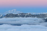 Mont Blanc &agrave; l'heure bleue